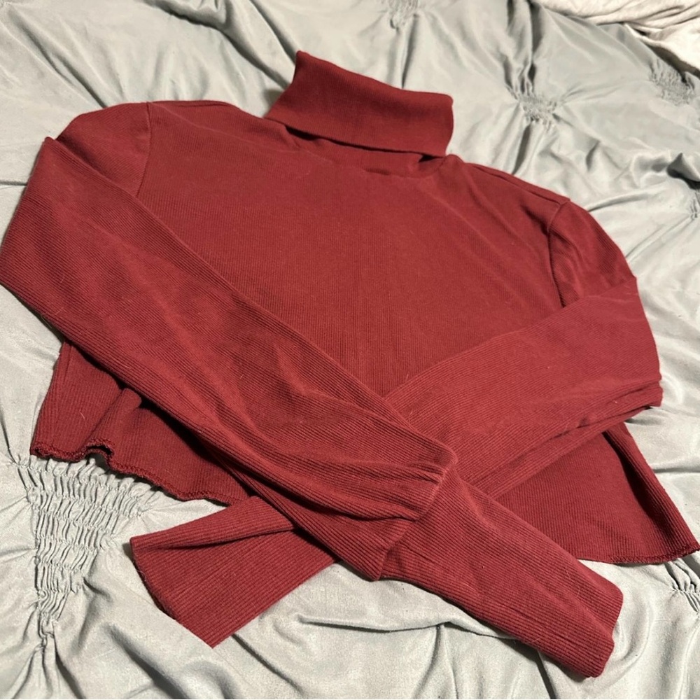 Forever 21 Maroon Turtleneck Sweater